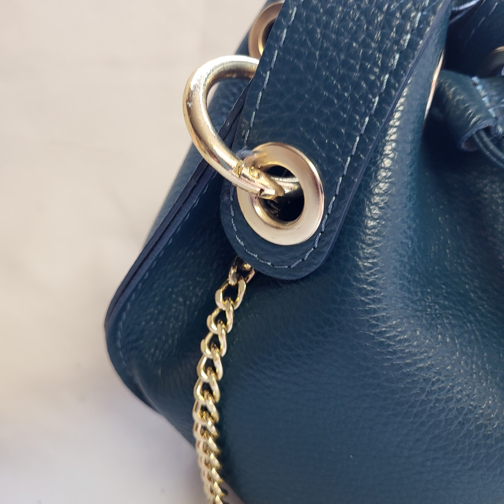 Anna Paola Navy Mini Bucket Bag - Picture 4 of 7